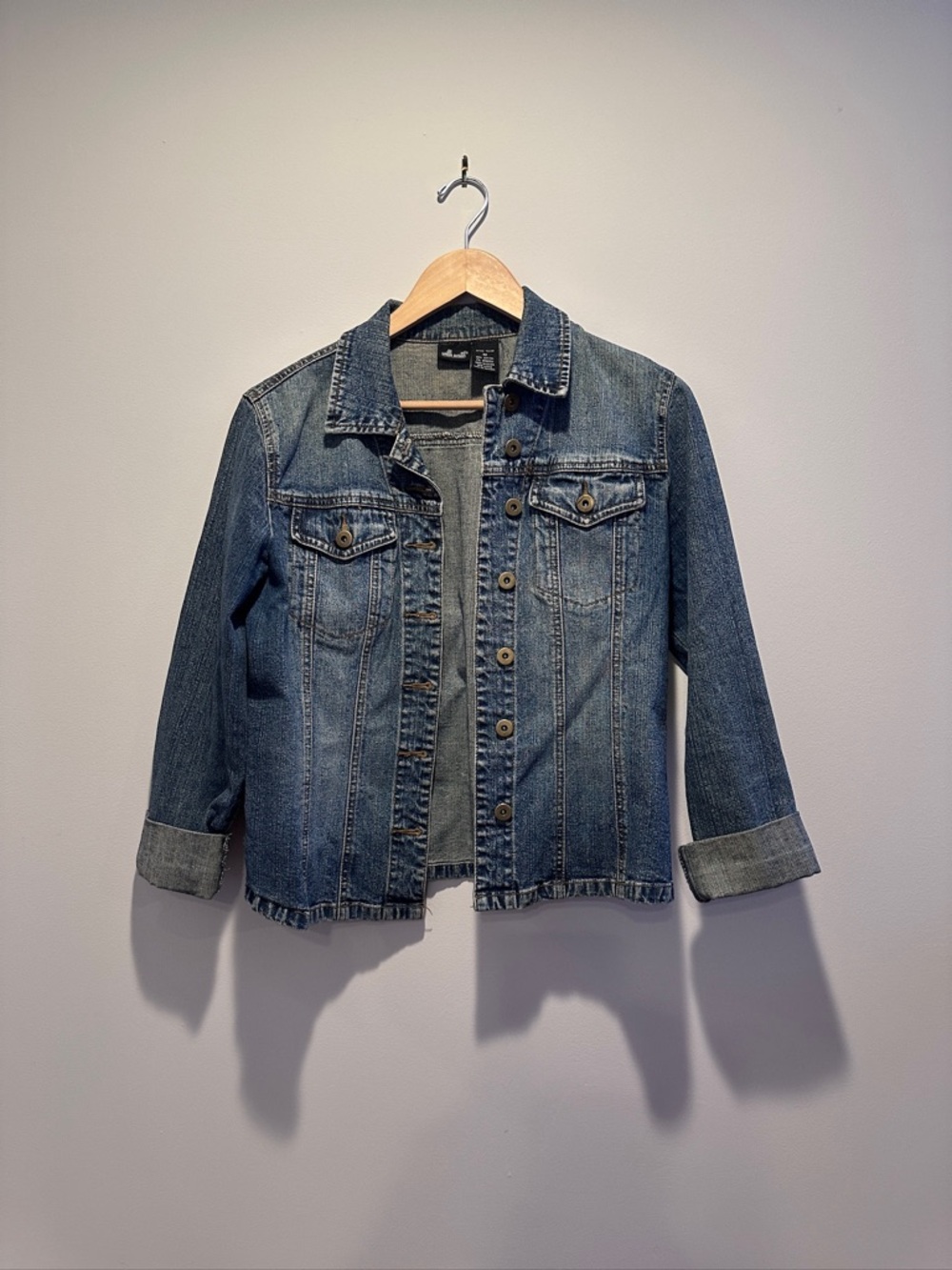 Willi Smith Blue Denim Button-Front Jacket